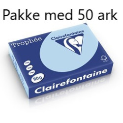 Lyseblåt A4 Papir 80g print og kopi 50ark