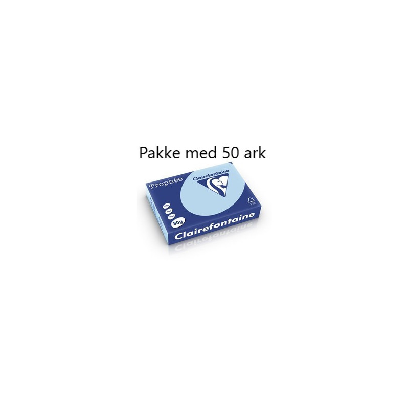 Lyseblåt A4 Papir 80g print og kopi 50ark Lyseblåt A4 Papir 80g print og kopi 50ark