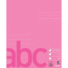 Skolehæfte 17x21 7 linjer 32 blade pink