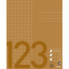 Skolehæfte 17x21 kvadreret 10x10 32 blade brun
