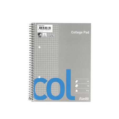 Col Kollegieblok A5 kvadreret 2H 70 ark 70g