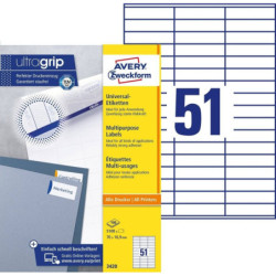 Avery 3420 hvide labels 51 pr.ark