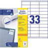 Avery 3421 hvide labels 33 pr.ark