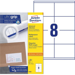 Avery 3426 hvide labels 8 pr.ark