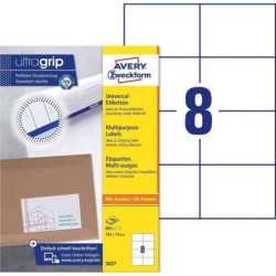 Avery 3427 hvide labels 8 pr.ark