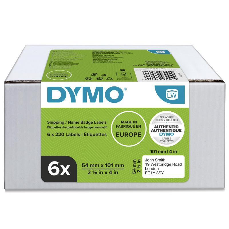 LW 54mm x 101mm Shipping Labels (hvid) 6 x 220 stk