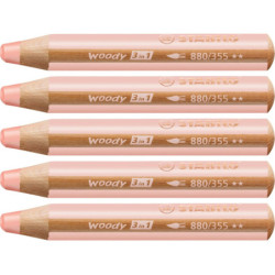 Stabilo woody 880-355 Hudfarve tyk farveblyant 5stk