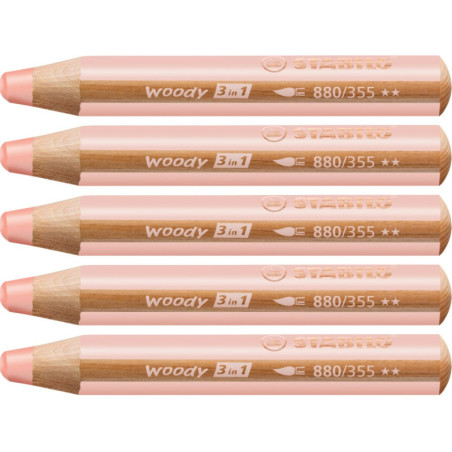 Stabilo woody 880-355 Hudfarve tyk farveblyant 5stk