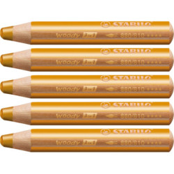 Stabilo woody 880-810 Guld tyk farveblyant 5stk