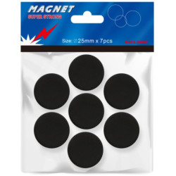 Magneter 25mm sort 7stk