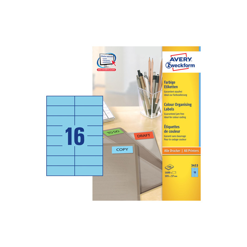 Avery 3453 Universale Labels-Etiketter