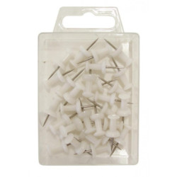 Kortnål Push Pin hvid 30stk