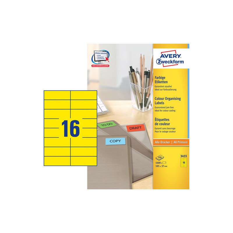 Avery 3455 Universale Labels-Etiketter