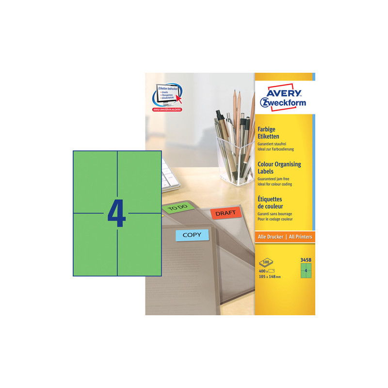 Avery 3458 Universale Labels-Etiketter