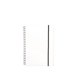 Notesbog A5 plast med spiralryg transparent