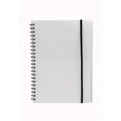 Notesbog A4 plast med spiralryg transparent