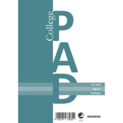 College pad A5 70g-70 sheets ruled 3stk