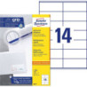 Avery 3477 hvide labels 14 pr. ark