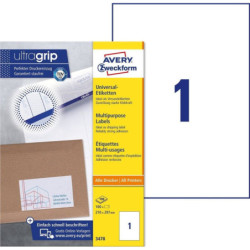 Avery 3478 hvide labels 1 pr. ark