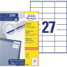 Avery 3479 hvide labels 27 pr. ark. 70x32 100ark