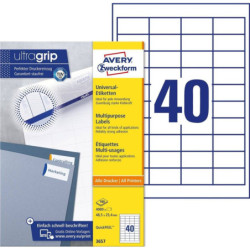 Avery 3657 hvide labels 40 pr. ark