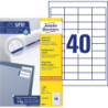 Avery 3657 hvide labels 40 pr. ark