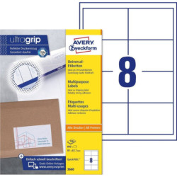 Avery 3660 hvide labels 8 pr. ark