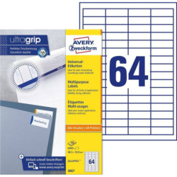 Avery 3667 hvide labels 64 pr. ark