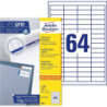 Avery 3667 hvide labels 64 pr. ark