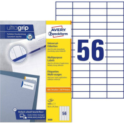 Avery 3668 hvide labels 56 pr. ark