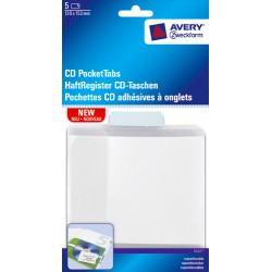 Avery 8362 CD lommer 130x151 5stk. (Udsalg få stk)