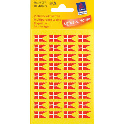 Avery 31-057 - 31057 Dansk flag klistermaerker 9X16 144stk.