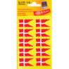 Avery 31-059 - 31059 Dansk flag klistermaerker 18X34 40stk.
