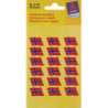 Avery 31-068 - 31068 Norsk flag klistermaerker 12X18 54stk.
