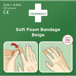 Soft Foam Bandage Beige 3cm x 4