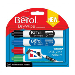 DryWipe Marker Bullet Standard 4pak