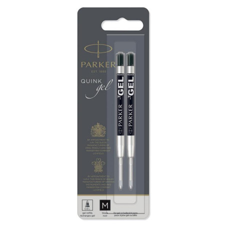 Gel refill M Black 2-pak