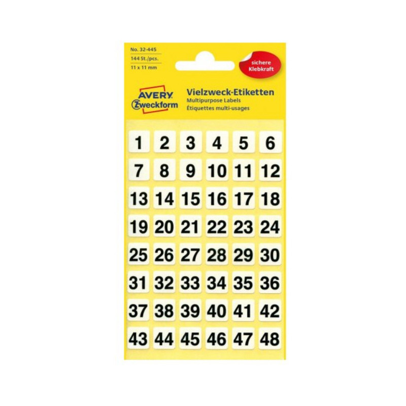 Avery 32-445 00-99 sort-hvide