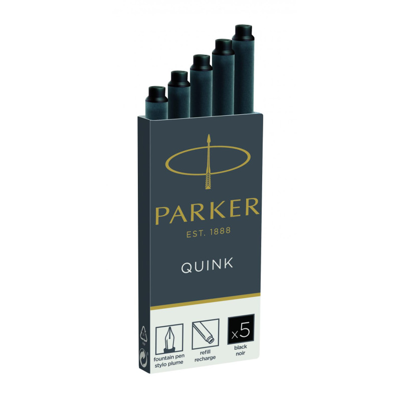 Ink Cartridge Quink sort 5stk Ink Cartridge Quink sort 5stk