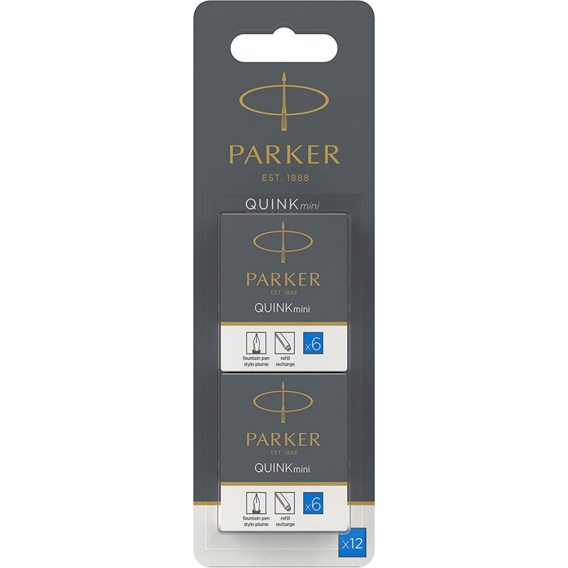 Ink Cartridge Quink Mini Blue Washable(12) 2-pak