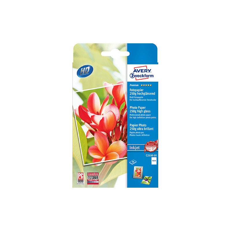 Avery C2550-50 10x15 Foto Kort