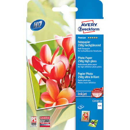 Avery C2550-50 10x15 Foto Kort