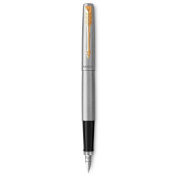 Jotter Stainless Steel Gold Trim Fyldepen M Blå