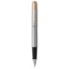Jotter Stainless Steel Gold Trim Fyldepen M Blå