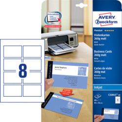 Avery C32015-10 Visitkort til blaekprinter