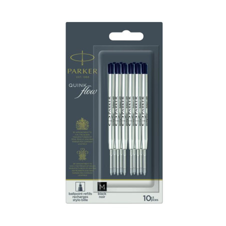 Ballpen refill Quinkflow M Black 10-pak