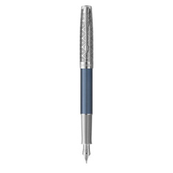 Sonnet Metal & Blue CT Fyldepen Fine Nib 18K