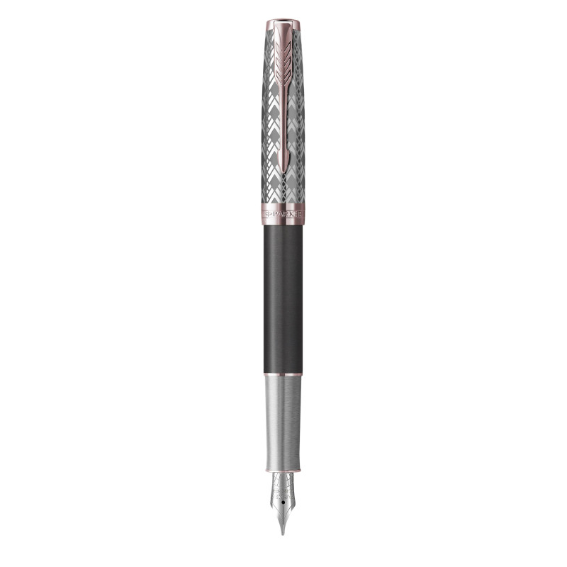 Sonnet Metal & Grey PGT Fountain Pen Fine Nib 18K Sonnet Metal & Grey PGT Fountain Pen Fine Nib 18K