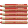Stabilo woody 880-310 Rød tyk farveblyant 5stk