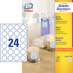 Avery L3415-100 Runde etiketter